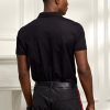 Černé pánské polokošile Slim Fit Bear značky Ralph Lauren