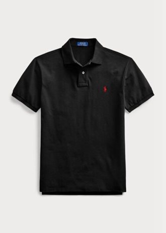 Černé pánské polokošile Slim Fit Mesh Polo od Ralph Lauren