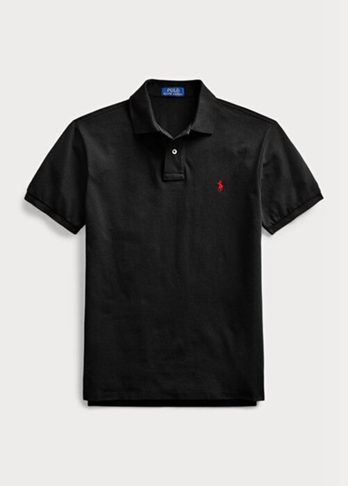 Černé pánské polokošile Slim Fit Mesh Polo od Ralph Lauren Černé pánské polokošile Slim Fit Mesh Polo od Ralph Lauren