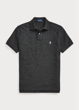 Černé pánské polokošile Slim Fit Mesh Ralph Lauren Custom