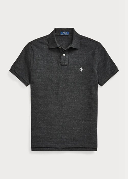 Černé pánské polokošile Slim Fit Mesh Ralph Lauren Custom Černé pánské polokošile Slim Fit Mesh Ralph Lauren Custom