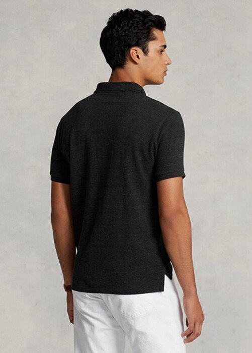 Černé pánské polokošile Slim Fit Mesh Ralph Lauren Custom Černé pánské polokošile Slim Fit Mesh Ralph Lauren Custom