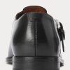 Černé pánské sandály rybář Ralph Lauren leštěné z telecí kůže Černé pánské sandály rybář Ralph Lauren leštěné z telecí kůže