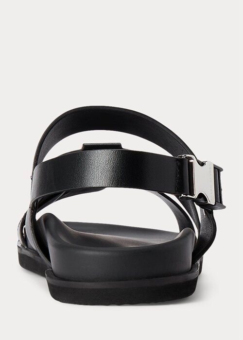 Černé pánské sandály z telecí kůže Ralph Lauren Biorn Černé pánské sandály z telecí kůže Ralph Lauren Biorn