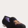Černé pánské společenské boty Ralph Lauren Alonzo Bullion Crest Velvet