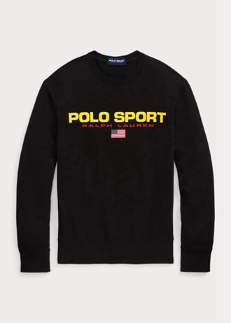 Černá pánská sportovní fleecová mikina Ralph Lauren Polo