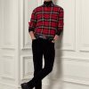 Černé pánské strečové sametové džíny Ralph Lauren Slim Fit