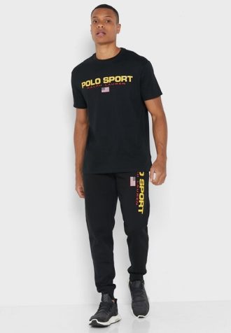 Černé pánské tepláky Ralph Lauren Logo