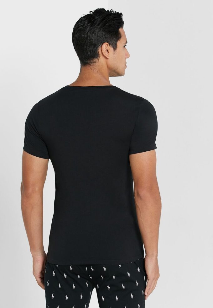 Černá pánská trička Ralph Lauren 2 Pack Essential Crew Neck