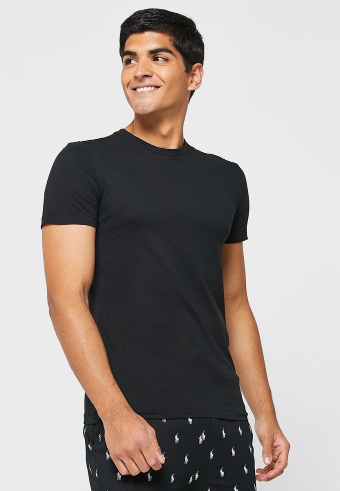 Černá pánská trička Ralph Lauren 3 Pack Assorted Crew Neck