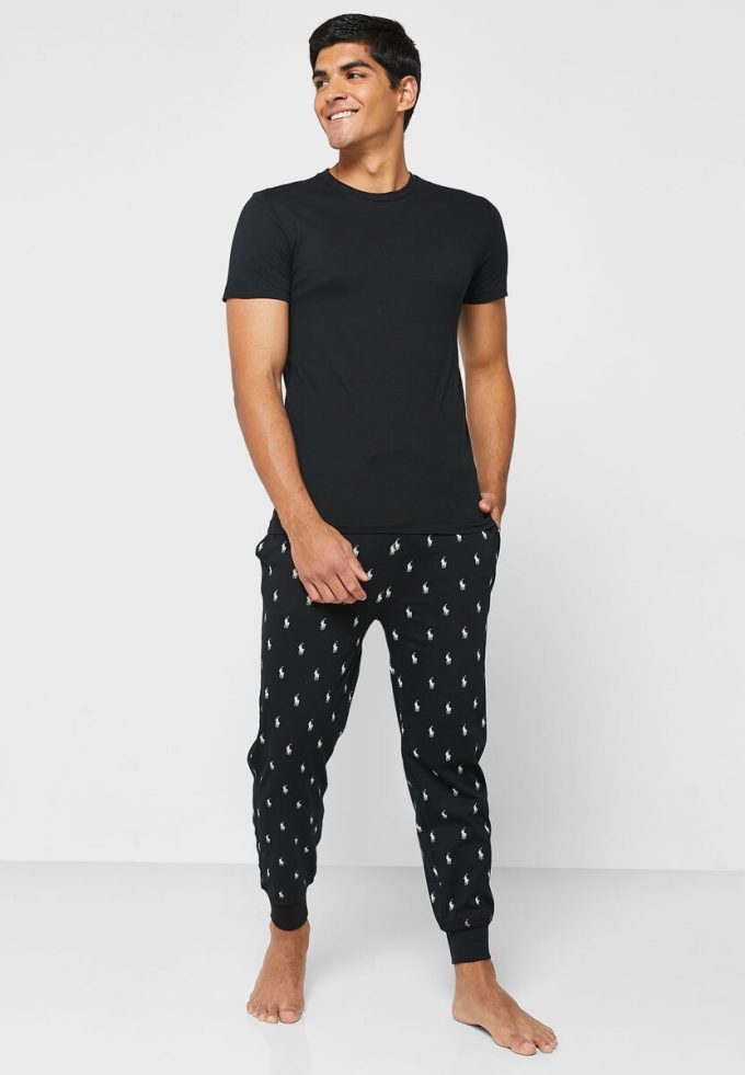 Černá pánská trička Ralph Lauren 3 Pack Assorted Crew Neck