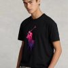 Černé pánské trička Ralph Lauren Classic Fit Big Pony Jersey Černé pánské trička Ralph Lauren Classic Fit Big Pony Jersey
