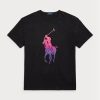 Černé pánské trička Ralph Lauren Classic Fit Big Pony Jersey Černé pánské trička Ralph Lauren Classic Fit Big Pony Jersey
