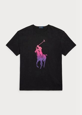 Černé pánské trička Ralph Lauren Classic Fit Big Pony Jersey