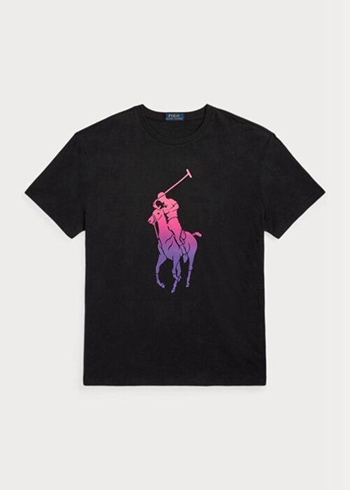Černé pánské trička Ralph Lauren Classic Fit Big Pony Jersey Černé pánské trička Ralph Lauren Classic Fit Big Pony Jersey