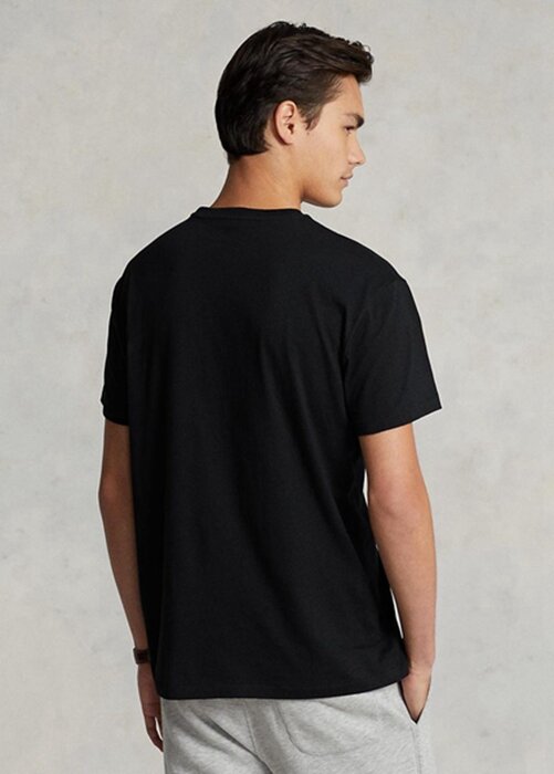 Černé pánské trička Ralph Lauren Classic Fit Big Pony Jersey Černé pánské trička Ralph Lauren Classic Fit Big Pony Jersey