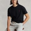 Černé pánské trička Ralph Lauren Classic Fit Jersey s výstřihem Černé pánské trička Ralph Lauren Classic Fit Jersey s výstřihem