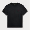 Černé pánské trička Ralph Lauren Classic Fit Jersey s výstřihem Černé pánské trička Ralph Lauren Classic Fit Jersey s výstřihem