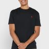 Černá pánská trička Ralph Lauren Essential Crew Neck