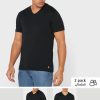 Černá pánská trička Ralph Lauren Essential s výstřihem do V Černá pánská trička Ralph Lauren Essential s výstřihem do V