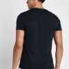 Černá pánská trička Ralph Lauren Essential s výstřihem do V
