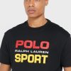 Černá pánská trička Ralph Lauren Logo Crew Neck