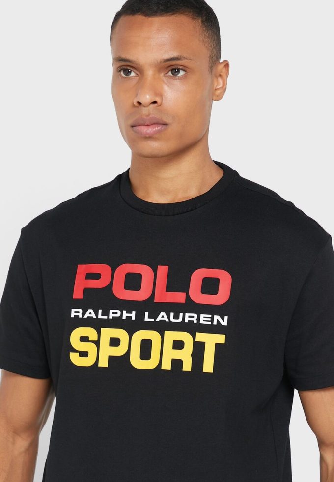 Černá pánská trička Ralph Lauren Logo Crew Neck