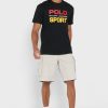 Černá pánská trička Ralph Lauren Logo Crew Neck