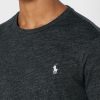 Černá pánská trička Ralph Lauren s logem na hrudi a výstřihem Černá pánská trička Ralph Lauren s logem na hrudi a výstřihem
