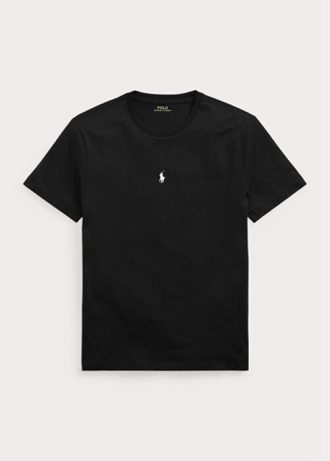Černá pánská trička Slim Fit Crewneck Ralph Lauren Custom