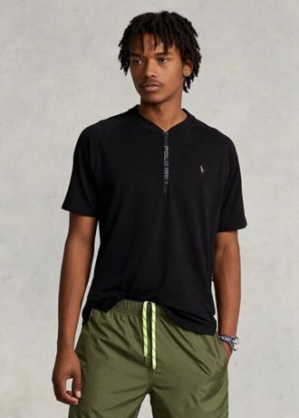 Černé pánské trička Slim Fit Performance Jersey Ralph Lauren Custom