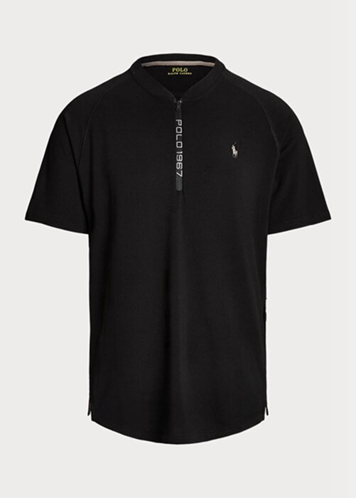 Černé pánské trička Slim Fit Performance Jersey Ralph Lauren Custom Černé pánské trička Slim Fit Performance Jersey Ralph Lauren Custom