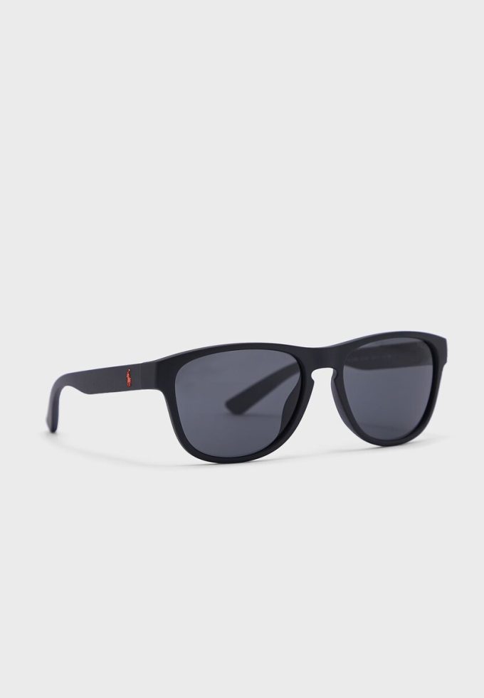 Černé pánské čtvercové sluneční brýle Ralph Lauren 0Ph4180U
