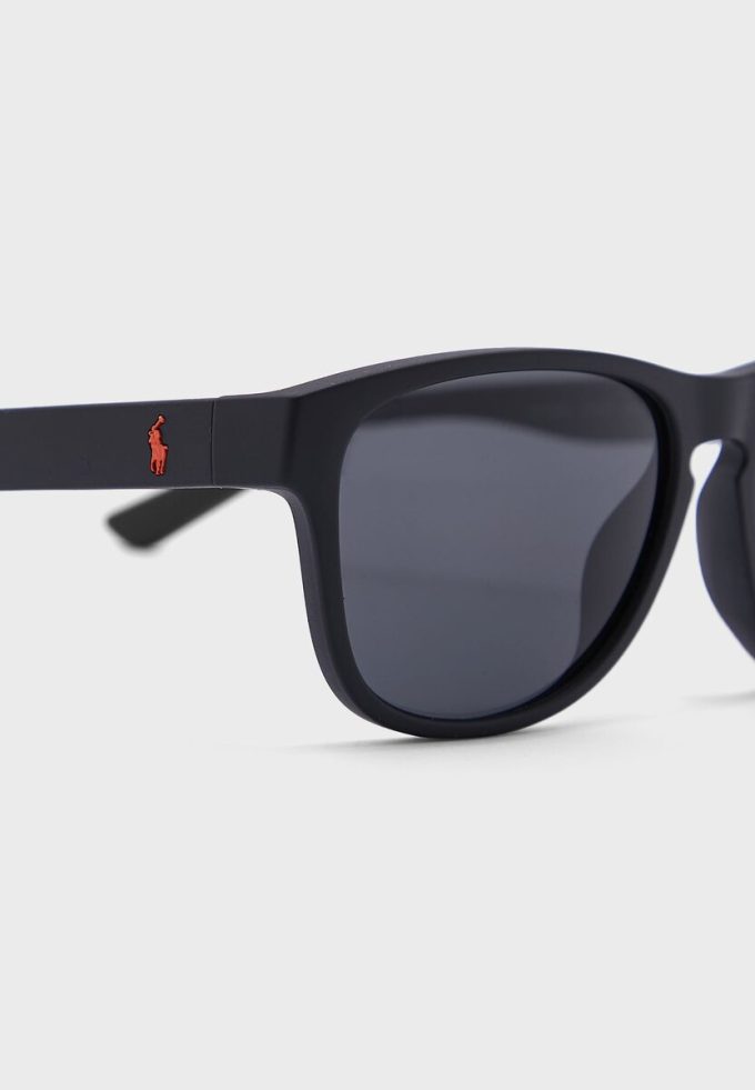 Černé pánské čtvercové sluneční brýle Ralph Lauren 0Ph4180U