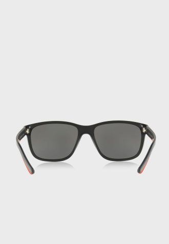 Černé pánské čtvercové sluneční brýle Ralph Lauren 57326G