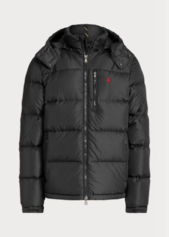 Černé pánské vodoodpudivé péřové bundy Ralph Lauren