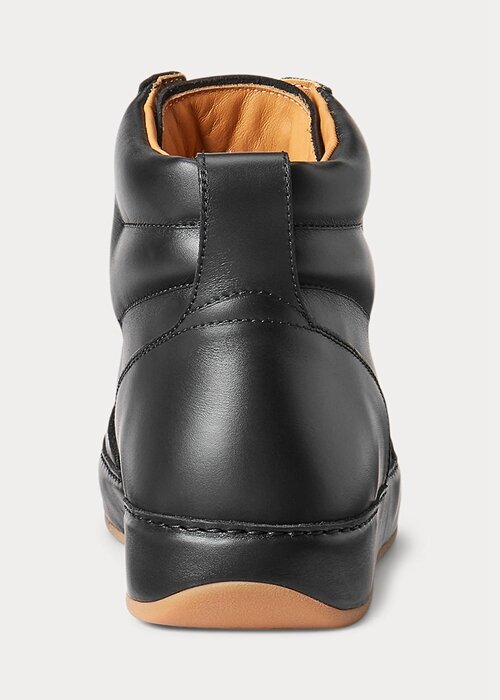 Černé pánské vysoké tenisky Ralph Lauren Jaemyn Calfskin Černé pánské vysoké tenisky Ralph Lauren Jaemyn Calfskin
