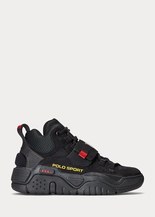 Černé pánské vysoké tenisky Ralph Lauren PS100 Černé pánské vysoké tenisky Ralph Lauren PS100