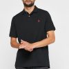 Černé pánské základní polokošile Ralph Lauren