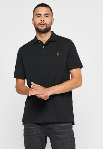 Černé pánské základní polokošile Ralph Lauren