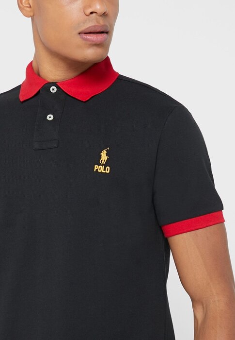 Černá pánská základní trička Ralph Lauren Černá pánská základní trička Ralph Lauren