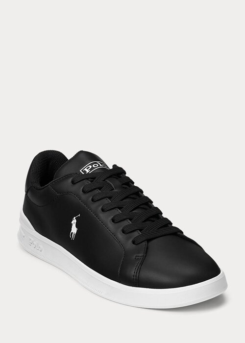 Černo/bílé pánské kožené tenisky Ralph Lauren Heritage Court II Černo/bílé pánské kožené tenisky Ralph Lauren Heritage Court II