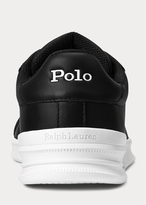 Černo/bílé pánské kožené tenisky Ralph Lauren Heritage Court II Černo/bílé pánské kožené tenisky Ralph Lauren Heritage Court II