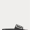 Černo/bílé pánské pantofle s logem Ralph Lauren Černo/bílé pánské pantofle s logem Ralph Lauren