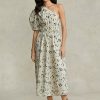 Černo/béžové dámské květinové asymetrické košilové popelínové šaty Ralph Lauren Černo/béžové dámské květinové asymetrické košilové popelínové šaty Ralph Lauren