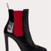 Černo/červené dámské boty Ralph Lauren Zoie Calfskinie Černo/červené dámské boty Ralph Lauren Zoie Calfskinie