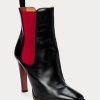 Černo/červené dámské boty Ralph Lauren Zoie Calfskinie Černo/červené dámské boty Ralph Lauren Zoie Calfskinie