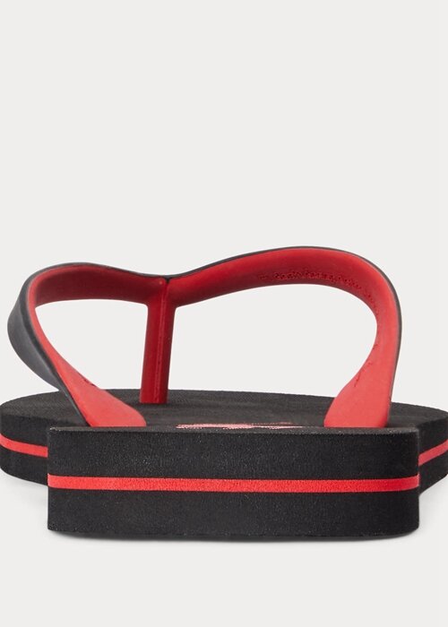 Černo/červené pánské žabky Ralph Lauren Bolt Pony Černo/červené pánské žabky Ralph Lauren Bolt Pony
