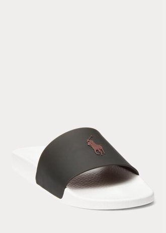 Černo/žluté pánské pantofle Ralph Lauren Thermochromic Signature Pony