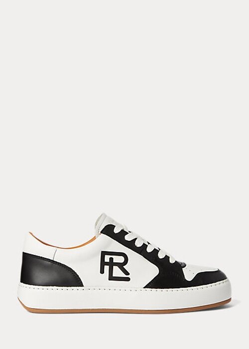 Černobílé dámské nízké tenisky Ralph Lauren Jinett Color-Blocked Černobílé dámské nízké tenisky Ralph Lauren Jinett Color-Blocked
